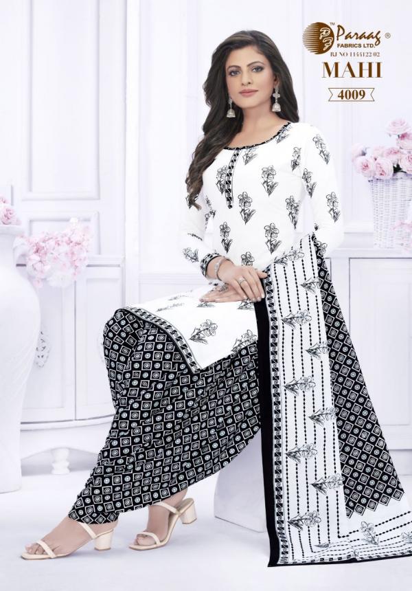 Paraag Mahi Vol-4 Cotton Designer Patiyala Dress Material